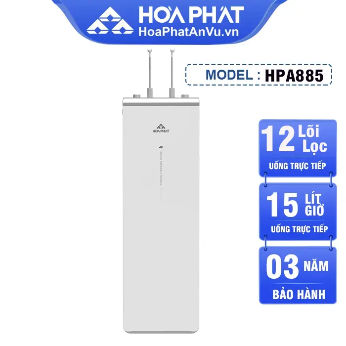 Máy lọc nước Hòa Phát nóng lạnh HPA885 - 12 lõi lọc